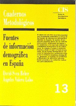 FUENTES DE INFORMACION DEMOCRAFICA EN ESPAÑA | 9788474762129 | REHER, DAVID SVEN ; VALERO, ANGELES