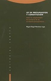 LEY DE PRESUPUESTOS Y CONSTITUCION | 9788481642193 | MARTINEZ LAGO, MIGUEL ANGEL