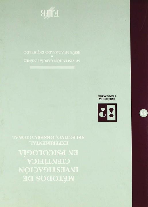 METODOS DE INVESTIGACION CIENTIFICA EN PSICOLOGIA | 9788483120309 | GARCIA JIMENEZ, M.VISITACION