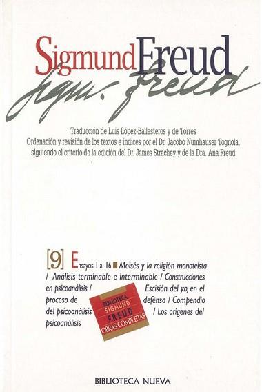 SIGMUND FREUD OBRA COMPLETA 9 (BUTXACA) | 9788470305009 | FREUD, SIGMUND