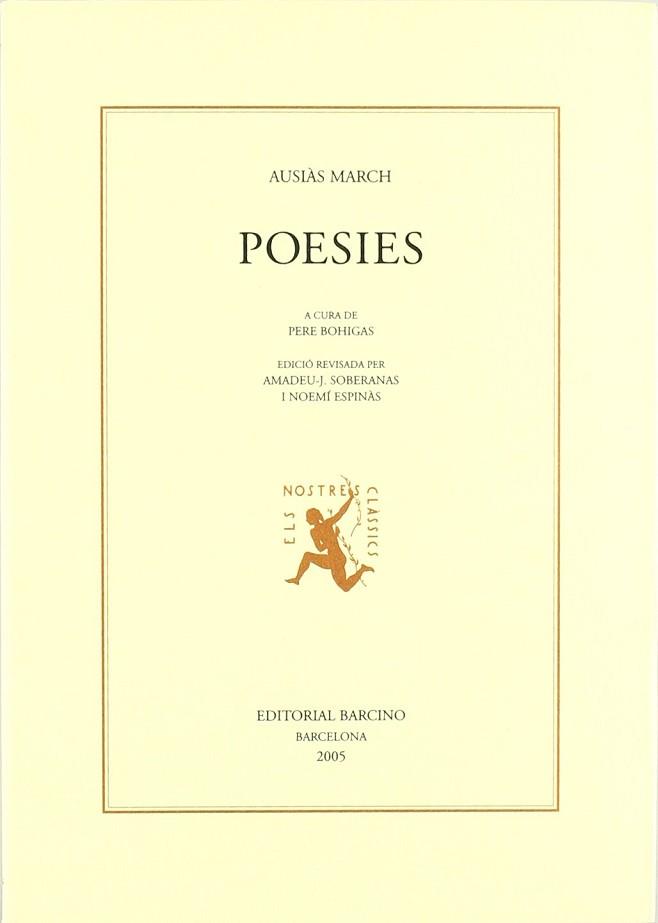 POESIES | 9788472267152 | MARCH, AUSIAS