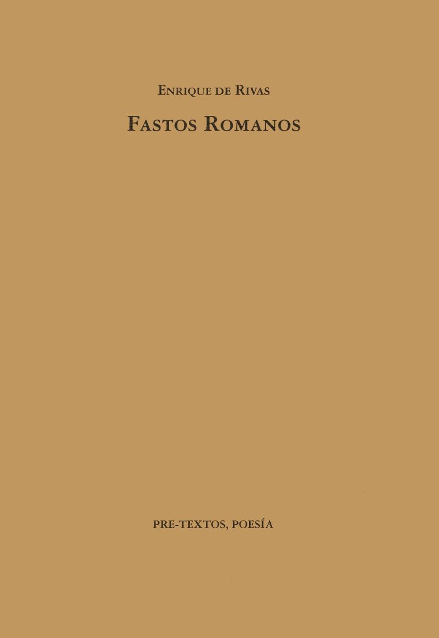 FASTOS ROMANOS | 9788481910148 | RIVAS IBAÑEZ, ENRIQUE DE