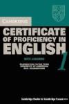 CAMBRIDGE CERTIFICATE OF PROFICIENCY IN ENGLISH 1 KEY | 9780521799942 | VARIS