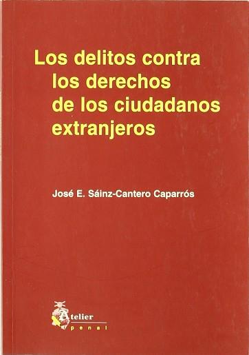 DELITOS CONTRA LOS DERECHOS DE LOS CIUDADANOS EXTRANJEROS | 9788495458513 | SAINZ-CANTERO CAPARROS, JOSE E.