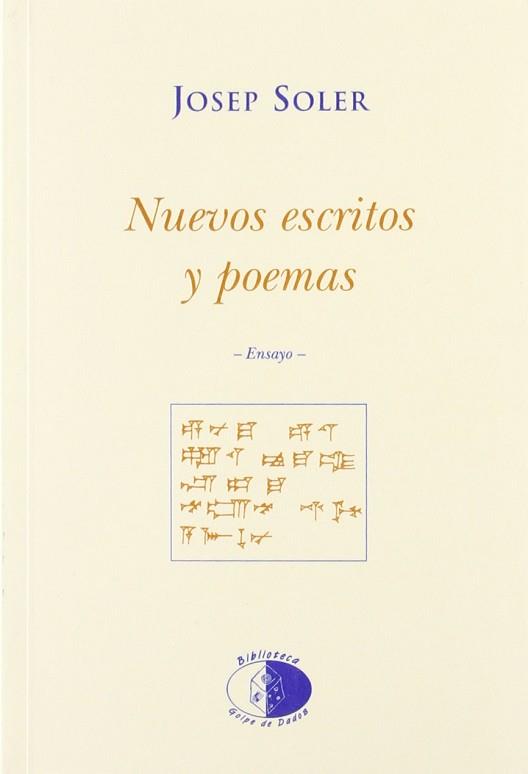 NUEVOS ESCRITOS Y POEMAS | 9788495399427 | SOLER, JOSEP