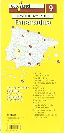 MAPA EXTREMADURA 9 | 9788495788191 | VARIS