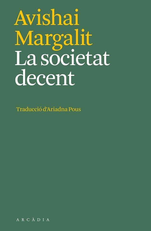 SOCIETAT DECENT | 9788412592627 | MARGALIT, AVISHAI