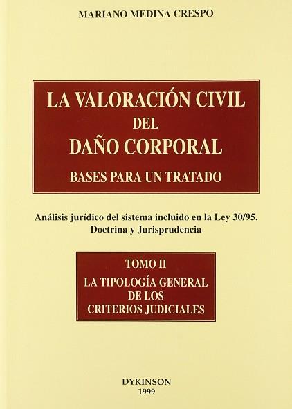 VALORACION CIVIL DEL DAÑO CORPORAL, LA | 9788481554984 | MEDINA CRESPO, MARIANO