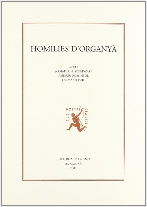 HOMILIES D'ORGANYA | 9788472266940 | SOBERANAS, AMADEU-J.