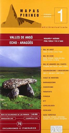 MAPA VALLES DE ANSO ECHO Y ARAGUES | 9788487997501 | VARIS