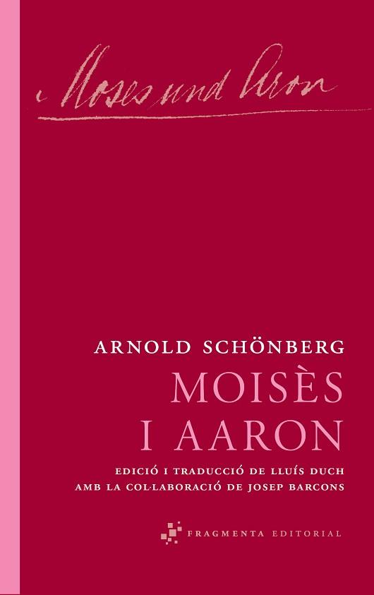 MOISÈS I AARON | 9788492416639 | SCHÖNBERG, ARNOLD