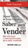 SABER PARA VENCER | 9788480889216 | PUSZCZALO, PABLO