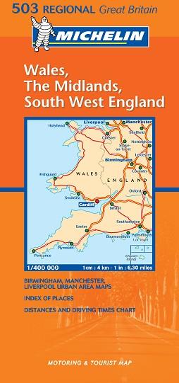 MAPA 503 WALES SUTH WEST ENGLAND (INGLATERRA) (2003) | 9782061008010 | VARIS