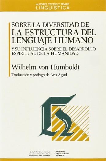 ESTRUCTURA DEL LENGUAJE HUMANO,LA | 9788476582039 | HUMBOLDT, WILHEM VON