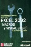 PROGRAMACION CON MICROSOFT EXCEL 2002 Y VISUAL BASIC | 9788448132484 | JACOBSON, REED