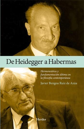 DE HEIDEGER A HABERMAS | 9788425418037 | BENGOA RUIZ DE AZUA, JAVIER