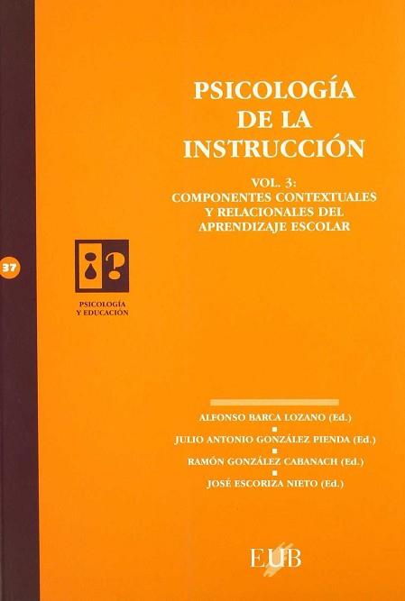 PSICOLOGIA DE LA INSTRUCCION VOL. 3 | 9788489607835 | ESCORIZA NIETO, JOSE