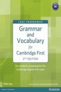 GRAMMAR & VOCABULARY FOR FCE 2ND EDITION WITH KEY + ACCESS TO LONGMAN DICTIONARI | 9781408290590 | PRODROMOU, LUKE