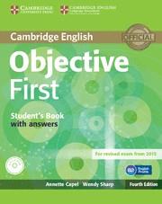 OBJECTIVE FIRST STUDENT'S BOOK WITH ANSWERS WITH CD-ROM 4TH EDITION | 9781107628304 | CAPEL, ANNETTE / SHARP, WENDY