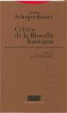 CRITICA DE LA FILOSOFIA KANTIANA | 9788481642896 | SCHOPENHAUER, ARTHUR