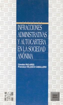 INFRACCIONES ADMINISTRATIVAS Y AUTOCARTERA EN S.A. | 9788448110925 | VELASCO CABALLERO, FRANCISCO