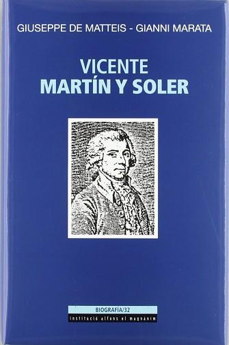 VICENTE MARTIN Y SOLER | 9788478223565 | MATTEIS, GIUSEPPE DE