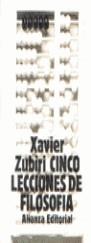 CINCO LECCIONES DE FILOSOFIA | 9788420617831 | ZUBIRI, XAVIER