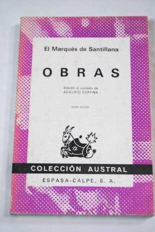 OBRAS, SANTILANA | 9788423905522 | SANTILLANA, IÑIGO LOPEZ DE MENDOZA, MARQ