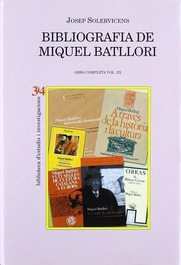 BIBLIOGRAFIA DE MIQUEL BATLLORI | 9788475026961 | JOSEP SOLERVICENS