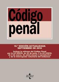 CODIGO PENAL ( EDICION SEPTIEMBRE 2010 ) | 9788430950928 | AA.VV.