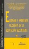 ENSEÑAR Y APRENDER FILOSOFIA EN LA EDUCACION SECUN | 9788485840519 | V.V.A.A.