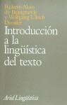 INTRODUCCION A LA LINGUISTICA DEL TEXTO | 9788434482159 | BEAUGRANDE, ROBERT-ALAIN DE