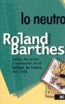 LO NEUTRO | 9789682325564 | BARTHES, ROLAND