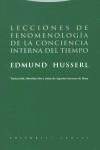 LECCIONES DE FENOMENOLOGIA DE LA CONCIENCIA INTERNA DEL TIEM | 9788481645675 | HUSSERL, EDMUND