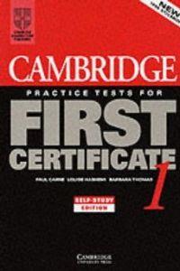 CAMBRIDGE PRACTICE TEST FOR FIRST CERTIFICATE 1 SELF-STUDY | 9780521498968 | CARNE, PAUL