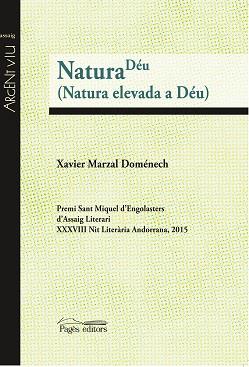 NATURA DÉU (NATURA ELEVADA A DÉU) | 9788499757582 | MARZAL DOMÉNECH, XAVIER