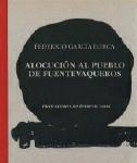 ALOCUCION AL PUEBLO DE FUENTEVAQUEROS | 9788481514902 | GARCIA LORCA, FEDERICO