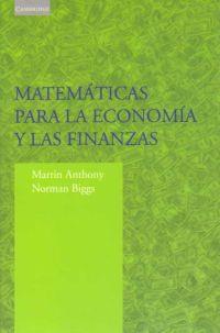 MATEMATICAS PARA LA ECONOMIA Y LAS FINANZAS | 9788483232484 | ANTHONY, MARTIN