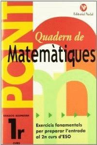 PONT MATEMÀTIQUES, 1 ESO | 9788478874972 | VIUDEZ SÁNCHEZ, MARIA ANGELS