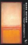 REALIDAD DEL ARTISTA. FILOSOFÍAS DEL ARTE | 9788497562522 | ROTHKO, MARK