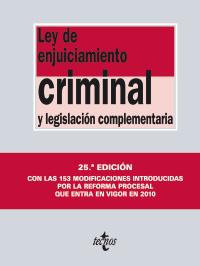 LEY DE ENJUICIAMENTO CRIMINAL Y LEGISLACION COMPLEMENTARIA 2 | 9788430950287 | AA.VV.