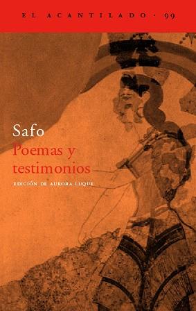 POEMAS Y TESTIMONIOS | 9788496136694 | SAFO