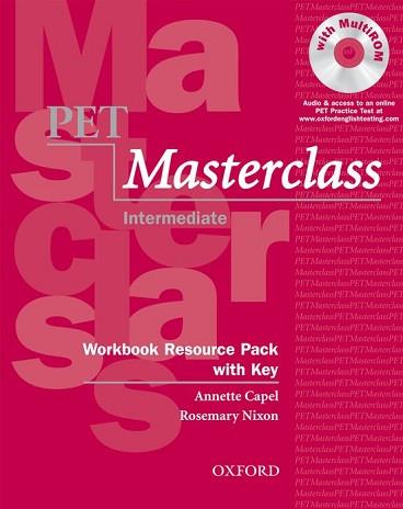 PET MASTERCLASS INTERMEDIATE WORKBOOK KEY | 9780194535472 | CAPEL, ANNETTE / NIXON, ROSEMARY