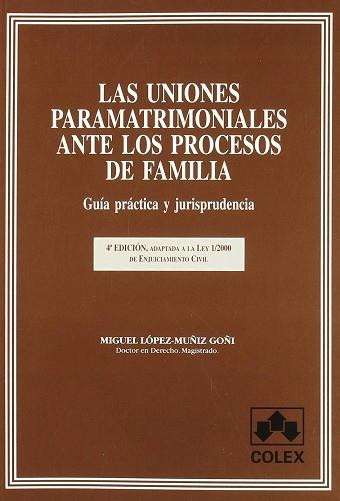 UNIONES PARAMATRIMONIALES ANTE LOS PROCESOS DE FAMILIA, LAS | 9788478796052 | LOPEZ-MUÑIZ GOÑI, MIGUEL