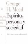 ESPIRITU PERSONA Y SOCIEDAD | 9788449307157 | MEAD, GEORGE H.