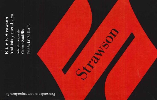 ANALISIS Y METAFISICA | 9788449304729 | STRAWSON, PETER F.