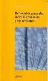 REFLEXIONES GENERALES SOBRE LA EDUCACION Y SUS TENSIONES | 9788497431064 | SOLER ROCA, MIQUEL