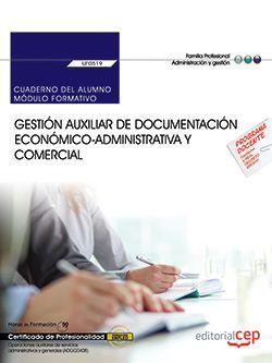 CUADERNO DEL ALUMNO. GESTIÓN AUXILIAR DE DOCUMENTACIÓN ECONÓMICO-ADMINISTRATIVA | 9788468186733 | SORAYA BARTOLOMÉ PÉREZ