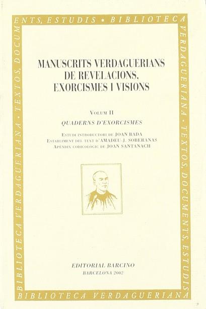 MANUSCRITS VERDAGUERIANS DE REVELACIONS EXORCISMES VOL.2 | 9788472267046 | VARIS