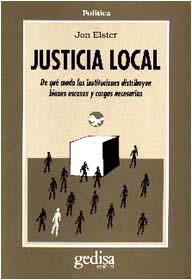 JUSTICIA LOCAL | 9788474325430 | ELSTER, JON